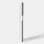 Navy Blue Stripe Label en monogram Case-Mate iPhone Case (Achterkant / Rechts)