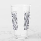 Navy Blue Stripe  Label en monogram Glas (Links)