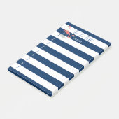 Navy Blue Striped, Flamingos, om lijst te doen Post-it® Notes (Schuin)