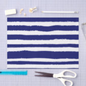 Navy Blue Striped Tissuepapier (Craft)