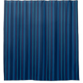 Navy Blue Stripes Shower Curtain Douchegordijn (Voorkant)