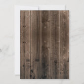 Navy Blue Sunflower Wood Barrel Rustic Wedding Kaart (Achterkant)