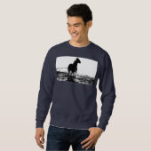 Navy Blue Sweatshirt Sjabloon Voeg Jouw tekst Mann (Voorkant volledig)