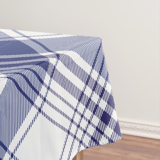 Navy Blue Tartan Pset Argyle Pattern Tafelkleed (Voorbeeld)