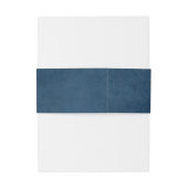 Navy Blue Textured Modern Minimum Wedding Uitnodigingen Wikkel (Achterkant Voorbeeld)