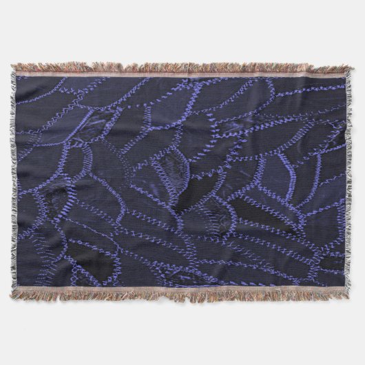 Navy Blue Throw Blanket Deken (Voorkant)