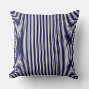 Navy Blue Ticking Stripe Cushion Kussen