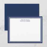 Navy Blue Triple Border vanaf het bureau van Flat
