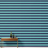 Navy Blue Turquoise Rugby Stripes