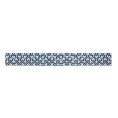 Navy Blue, Turquoise, White Ikat Diamond Lint (Voorkant)