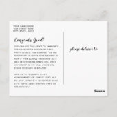 Navy Blue Two Photo Graduparty Briefkaart (Achterkant)