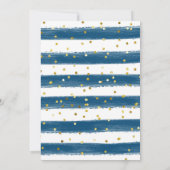 Navy Blue Two the Moon Boy Invitation Anniversaire (Dos)