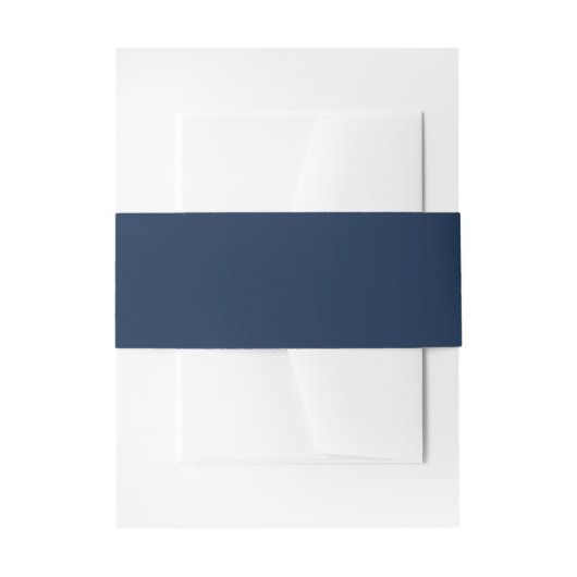 Navy Blue Uitnodigingen Wikkel (Voorkant Voorbeeld)