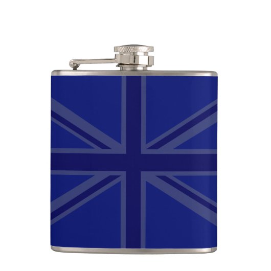 NAvy Blue Union Jack Decor Heupfles (Voorkant)