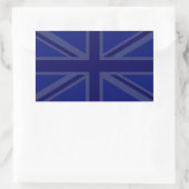 NAvy Blue Union Jack Decor Rechthoekige Sticker (Tas)