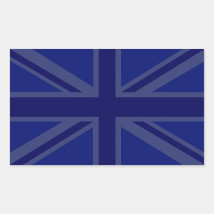 NAvy Blue Union Jack Decor Rechthoekige Sticker