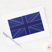 NAvy Blue Union Jack Decor Rechthoekige Sticker (Envelop)