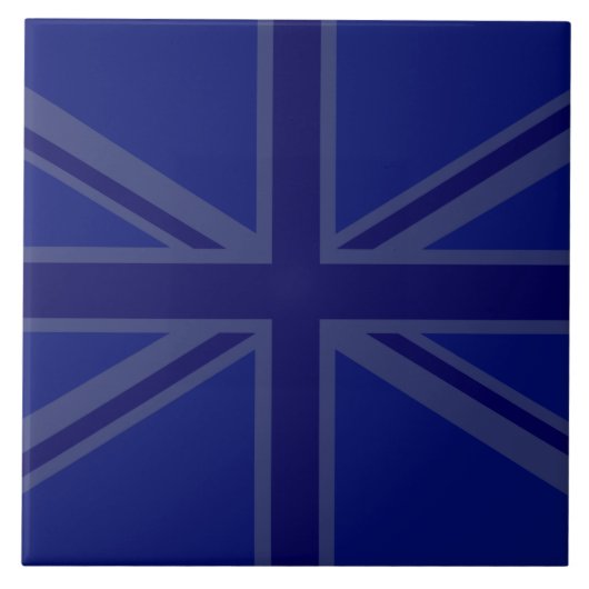 NAvy Blue Union Jack Decor Tegeltje (Voorkant)