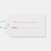 Navy Blue Vaderdag Cadeaulabel (Achterkant Horizontaal)