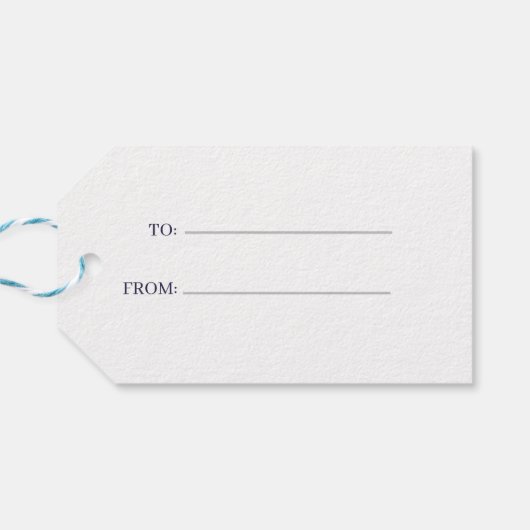 Navy Blue Vaderdag Cadeaulabel (Achterkant Horizontaal)