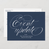 Navy blue van Event Update Briefkaart (Voorkant / Achterkant)