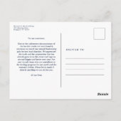 Navy blue van Event Update Briefkaart (Achterkant)