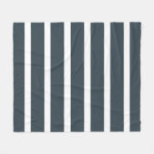 Navy Blue Vertical Stripes Fleece Deken (Voorkant (Horizontaal))