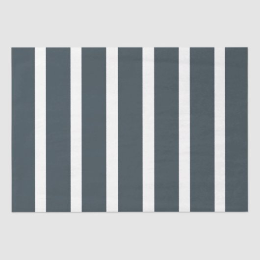 Navy Blue Vertical Stripes Tissuepapier (Voorkant)