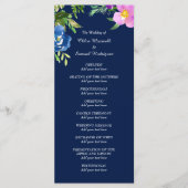 Navy Blue Violet Wedding Program Programma (Voorkant)