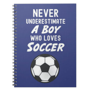Navy Blue Voetbal Cadeaus voor Jongens Team Speler Notitieboek