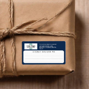 Navy Blue vriendelijk leveren aan Logo Verzending Etiket