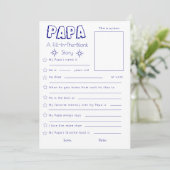 Navy Blue Vul de Blank Vaderdag Kaart in (Staand voorkant)