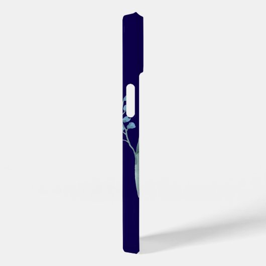 Navy Blue Waterverf Blossom Case-Mate iPhone Case (Achterkant / Rechts)