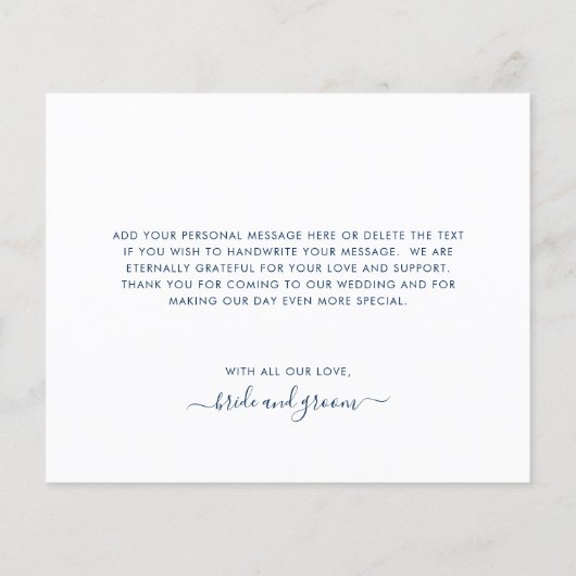 Navy Blue Waterverf Budget Weddenschap Hartelijk d (Achterkant)