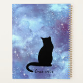 Navy Blue Waterverf Galaxy Meisje Planner (Achterkant)