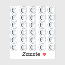 Navy Blue Waterverf letter "C" mini Stickers