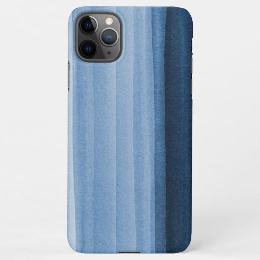 Navy Blue Waterverf Ombre iPhone Case iPhone 11Pr iPhone Hoesje (Achterkant)
