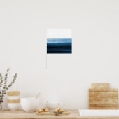 Navy Blue Waterverf Ombre Poster (Keuken)