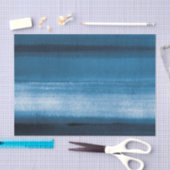 Navy Blue Waterverf Ombre Tissue Paper Tissuepapier (Craft)