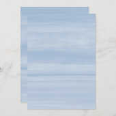 Navy Blue Waterverf Ombre Uitnodiging (Voorkant / Achterkant)