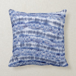 Navy Blue Wave Tie Dye Sierkussen