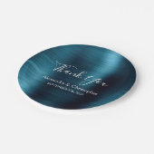 Navy Blue Wedding Bedankt Papieren Bordje (Gekanteld)