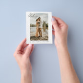 Navy Blue Wedding Dank u kaarten Foto Minimalist (Hand)