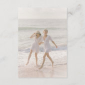 Navy Blue Wedding Details Foto Informatiekaartje (Achterkant)