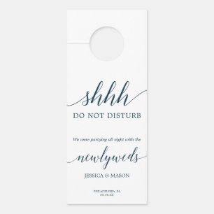 Navy Blue Wedding door Hanger stoort niet