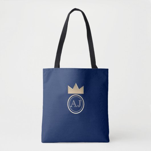 Navy Blue Wedding Favor Bag Draagtas (Voorkant)