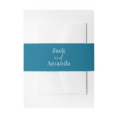 Navy Blue Wedding Invitations Buik Bands Uitnodigingen Wikkel (Voorkant Voorbeeld)