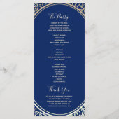 Navy Blue Wedding Programma (Achterkant)