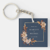Navy Blue Wedding Sleutelhanger (voorkant)
