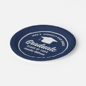 Navy Blue White Afstuderen aangepaste afstudeerfee Papieren Bordje (Gekanteld)